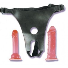Страпон "Crotchless Harness", 16х3 см (DEL4949)