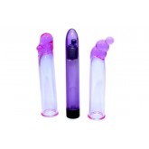 Вибратор с насадками "Crystal Sleevz", 16Х3 см (DEL4948)