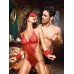 Комплект «Рабыня любви» Red halterneck monokini w mask & cuffs