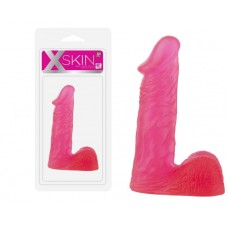 Фаллоимитатор XSkin 6 PVC dong - Transparent Pink