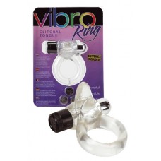 Кольцо вибрирующее Vibro Ring Clitoral Tongue Clear . 
