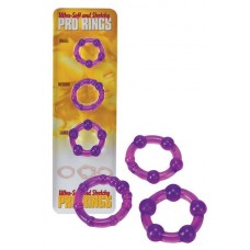 Набор эрекционных колец Ultra Soft & Stretchy Pro Rings Purple.