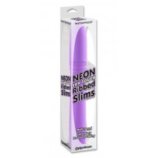 Вибромассажер Neon Luv Touch Ribbed Slims Purple