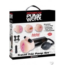 Набор с реалистичными насадками из 3-х шт Pump Worx Travel Trio Pump Set