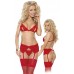 Комплект Open Bra, Suspenderbelt & Open Crotch String M