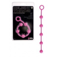 Анальная цепочка DELIGHT THROB ANAL SPIKED BEADS PINK 