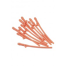 Оригинальный сувенир Plastic Dick Sipping Straw 10 Pcs