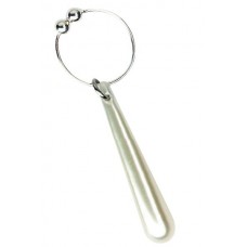 Колечко для пупка Navel Ring with White Drop