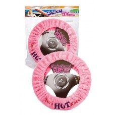 Мягкий чехол на руль в машине Sexy Wheels Steering Wheel Cover Pink