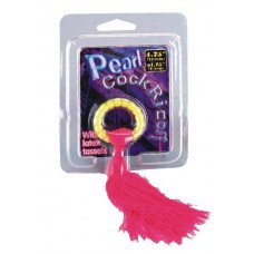 Кольцо эрекционное Green Beaded Cock Ring with Pink Whip 