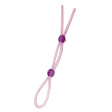 Кольцо эрекционное 7" Silicon Cock Ring with 2 beads lavend 
