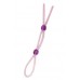 Кольцо эрекционное 7" Silicon Cock Ring with 2 beads lavend 
