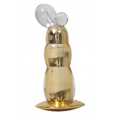 Вибромассажер вагинальный стимулятор Alien: Elastomer Vibrator: Clear/Gold 