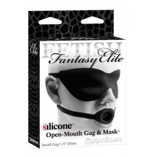 ST  FF Elite Open Mouth Gag & Mask Bl