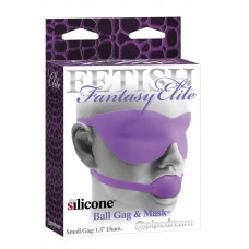 ST  FF Elite Ball Gag & Mask Purple