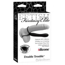Кольцо эрекционное с фаллоимитатором ST  FF Elite Double Trouble
