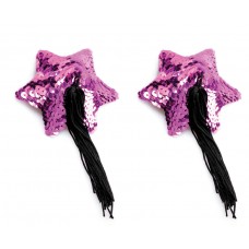 Pink Star Shape Sequin Pasties 8cm