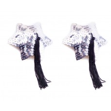 Silver Star Shape Sequin Pasties 8cm