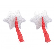 White Star Shape Sequin Pasties 8cm