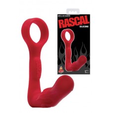 Кольцо с анальным плагом Rascal Sil. Cock and Ass Blaster Red