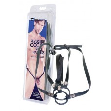 Кольца эрекционные с поясом Reversible Cock Ring Harness - Rubber 