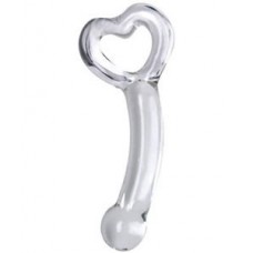 Фаллоимитатор стимулятор точки G TLC® CyberGlass™ Heart's Delight, 18,4х3,2 см